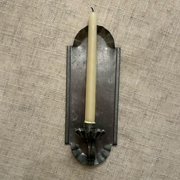 Other - Vintage Metal Tin Candle Sconce